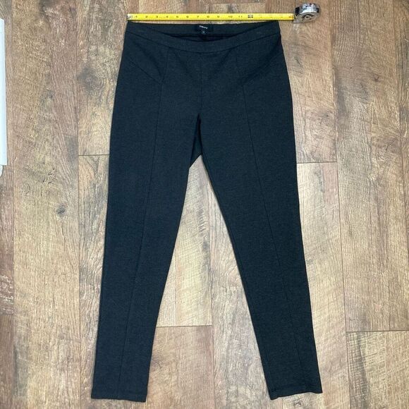 Theory Pull On Pants Charcoal Aurore Sabali Knit Mid Rise Stretch Leggings sz M - Picture 5 of 7